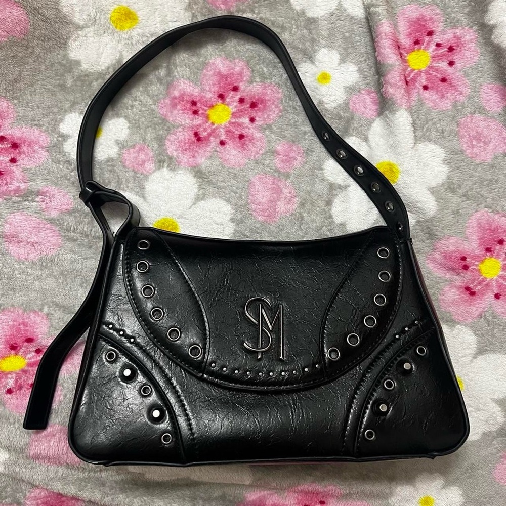 Steve Madden Black Studded Shoulder Bag